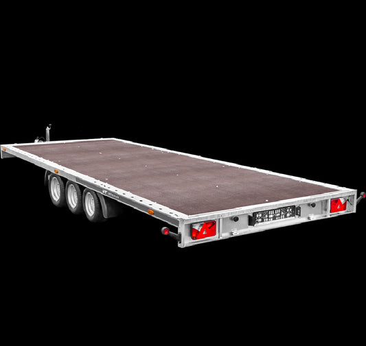 Grúa UNITRAILER UNIPLAT 600/3 S con tres ejes 600×215 3500 KG
